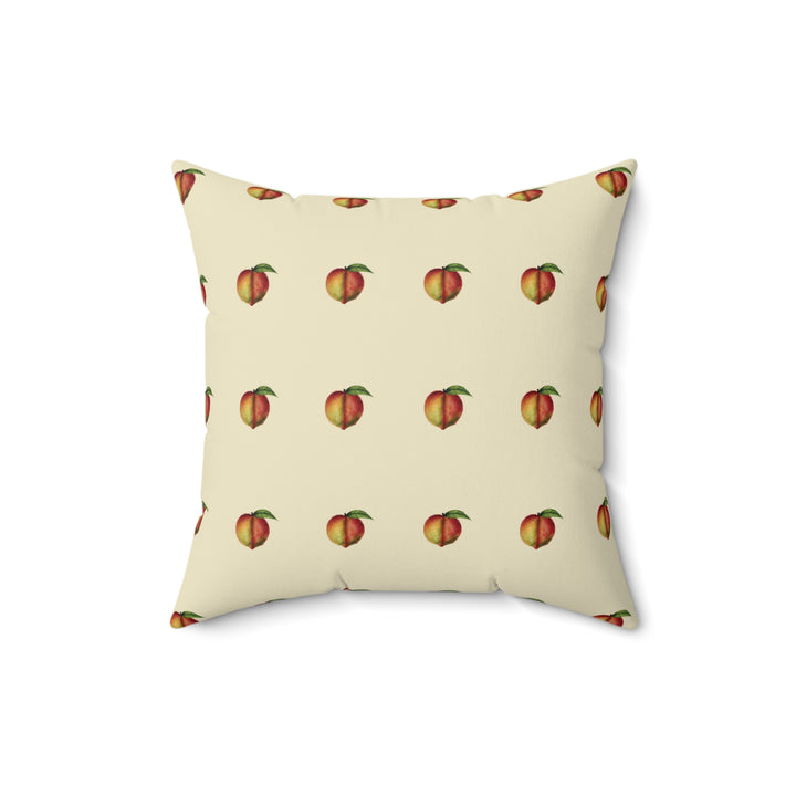 Peaches Faux Suede Square Pillow