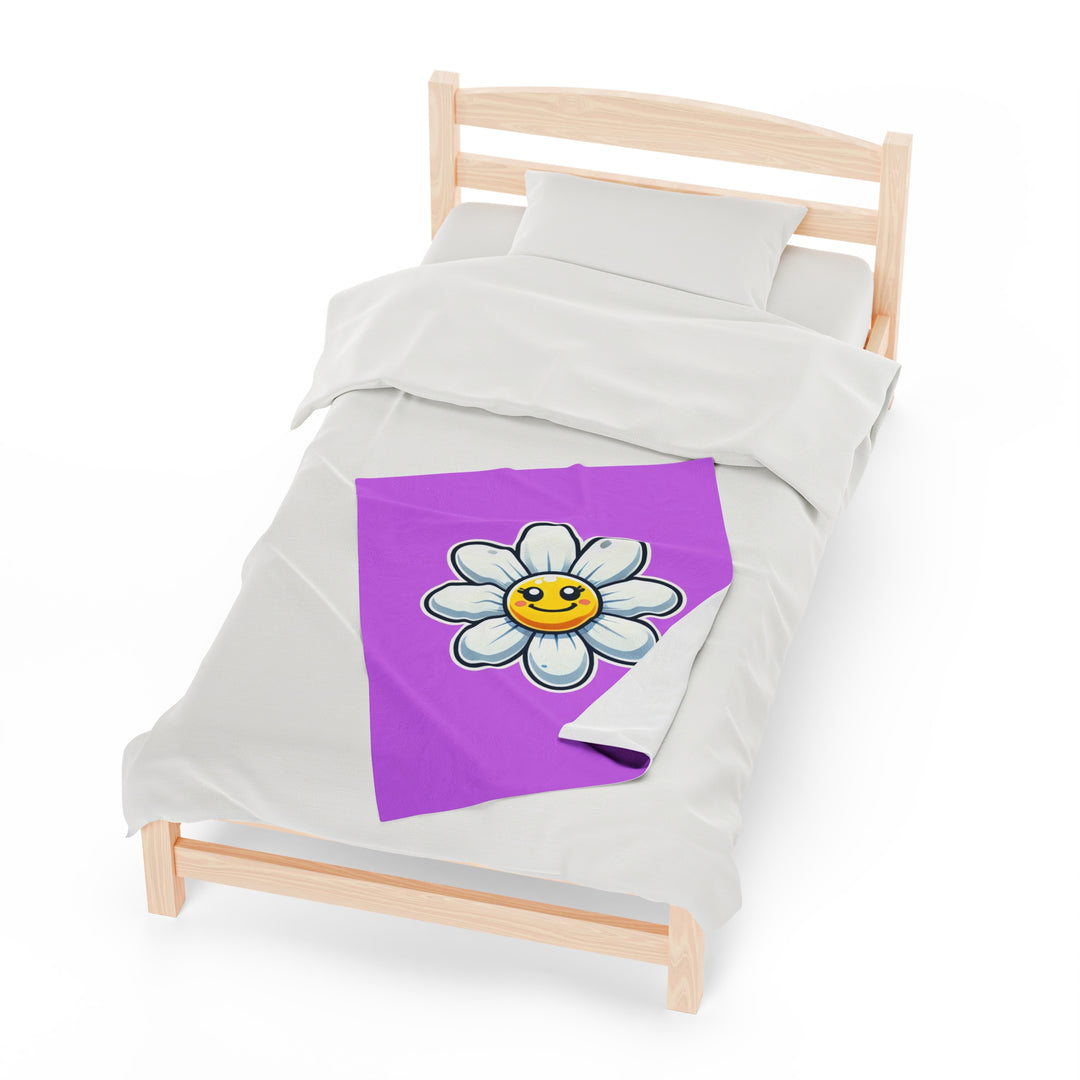 Daisy Velveteen Plush Blanket