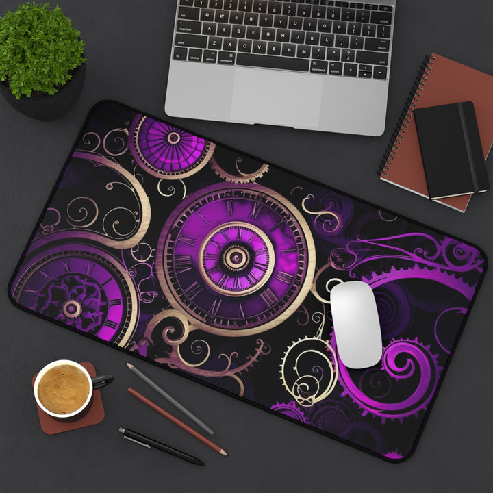 Purple Gears Desk Mat