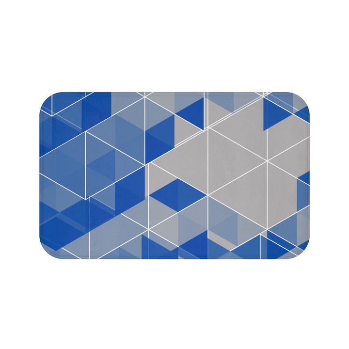 Blue GeometricBath Mat