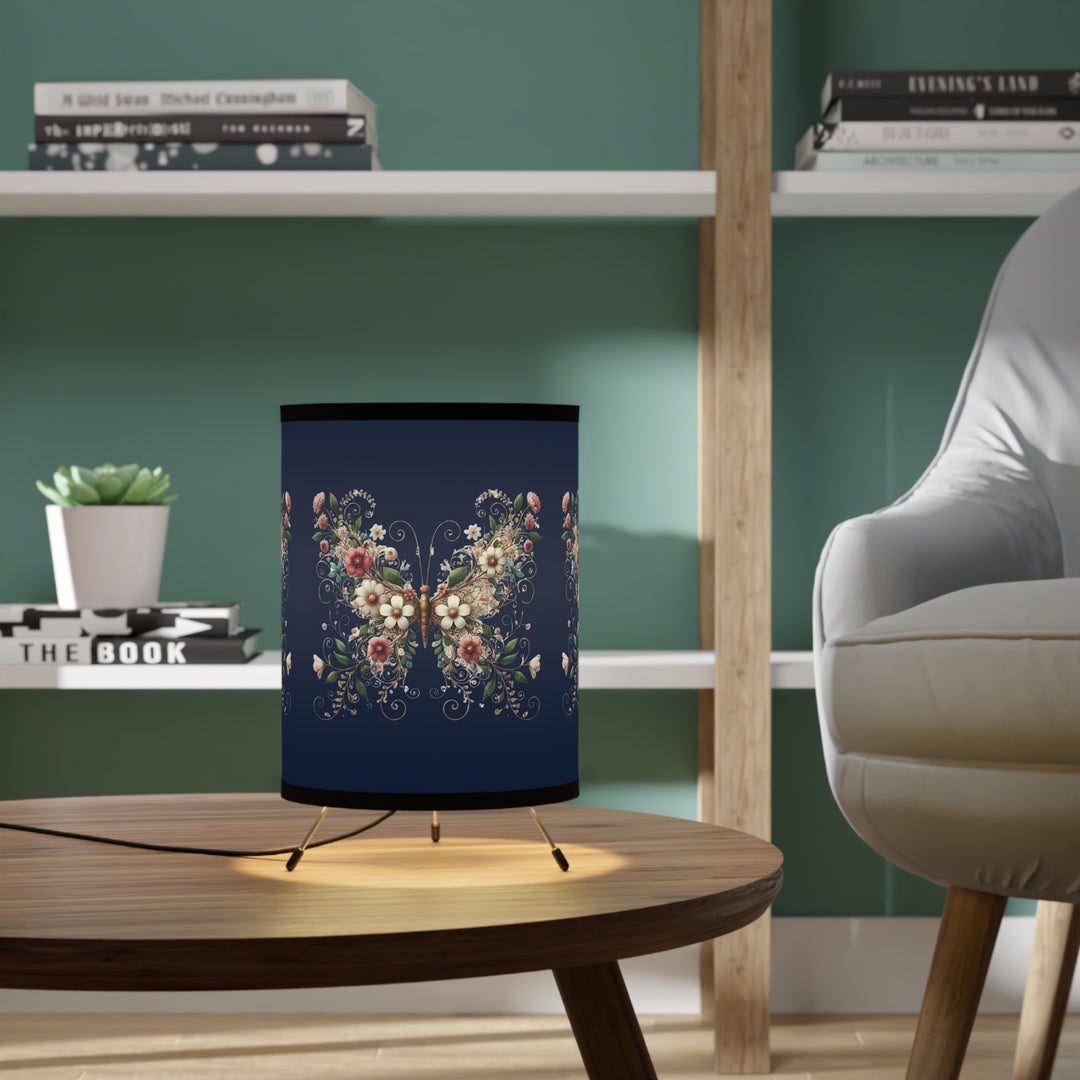 Flower Butterfly Tripod Lamp