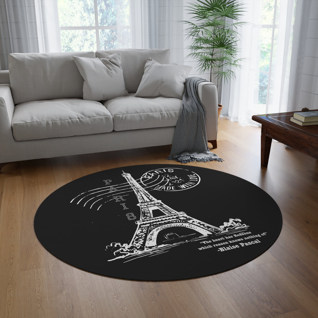 Paris (Black) Round Rug