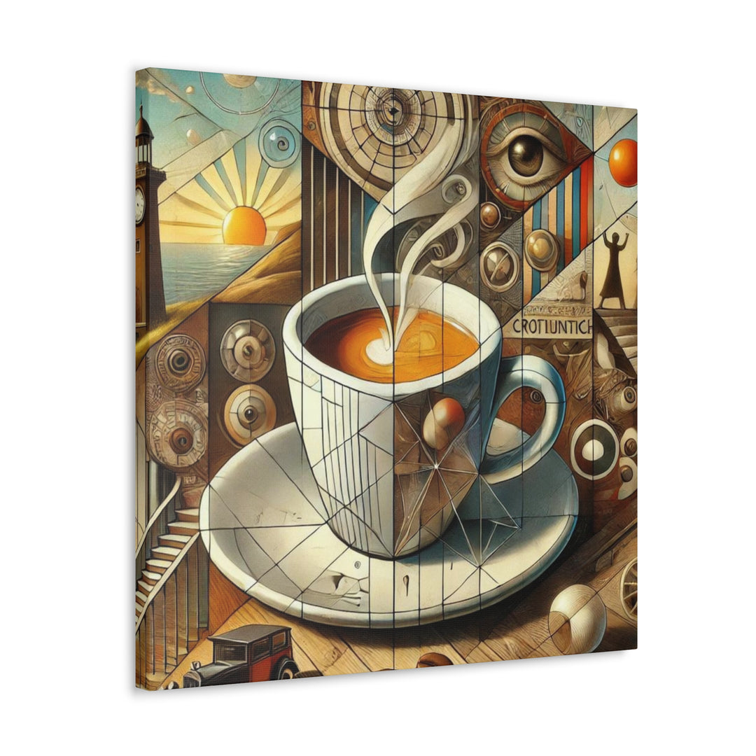 Abstract Coffee Time Canvas Gallery Wraps