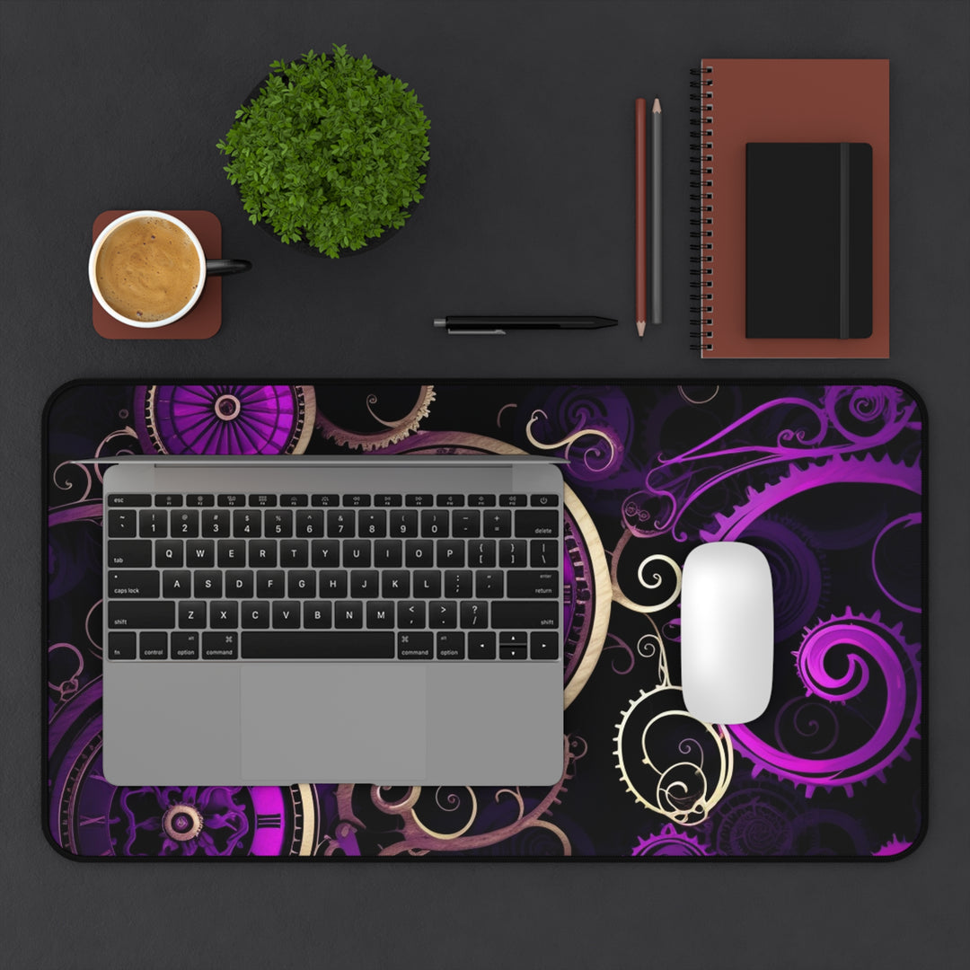 Purple Gears Desk Mat