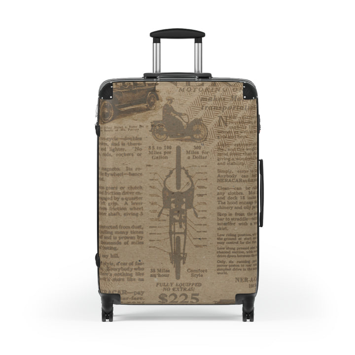 Vintage Newsprint Suitcase