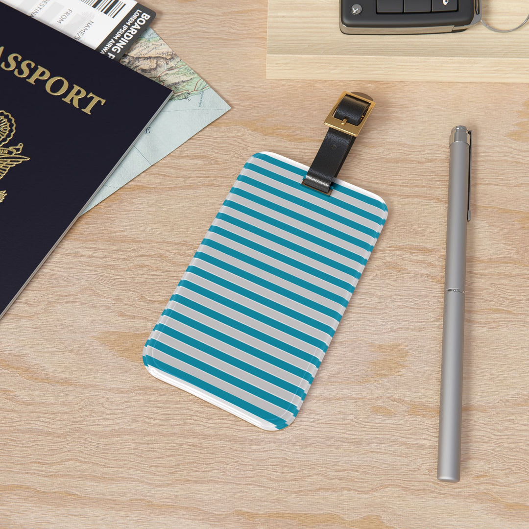 Striped Luggage Tag